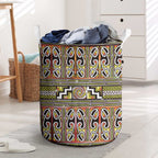 Maori Matariki Laundry Basket Yellow Galaxy Aesthetic Koru Art