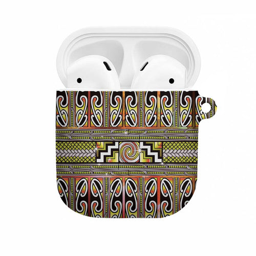 Maori Matariki AirPods Case Yellow Galaxy Aesthetic Koru Art