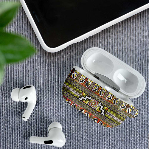 Maori Matariki AirPods Case Yellow Galaxy Aesthetic Koru Art