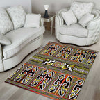 Maori Matariki Area Rug Yellow Galaxy Aesthetic Koru Art