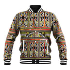 Maori Matariki Baseball Jacket Yellow Galaxy Aesthetic Koru Art