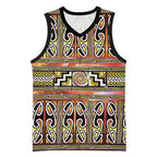 Maori Matariki Basketball Jersey Yellow Galaxy Aesthetic Koru Art