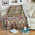 Maori Matariki Blanket Yellow Galaxy Aesthetic Koru Art