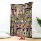 Maori Matariki Blanket Yellow Galaxy Aesthetic Koru Art