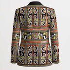Maori Matariki Blazer Yellow Galaxy Aesthetic Koru Art
