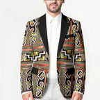 Maori Matariki Blazer Yellow Galaxy Aesthetic Koru Art