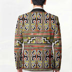 Maori Matariki Blazer Yellow Galaxy Aesthetic Koru Art