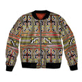 Maori Matariki Bomber Jacket Yellow Galaxy Aesthetic Koru Art