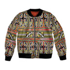 Maori Matariki Bomber Jacket Yellow Galaxy Aesthetic Koru Art