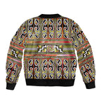 Maori Matariki Bomber Jacket Yellow Galaxy Aesthetic Koru Art