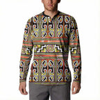 Maori Matariki Button Sweatshirt Yellow Galaxy Aesthetic Koru Art