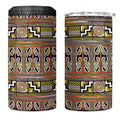 Maori Matariki 4 in 1 Can Cooler Tumbler Yellow Galaxy Aesthetic Koru Art