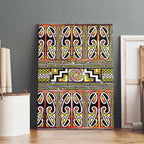 Maori Matariki Canvas Wall Art Yellow Galaxy Aesthetic Koru Art