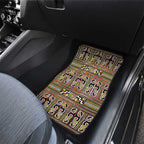 Maori Matariki Car Mats Yellow Galaxy Aesthetic Koru Art