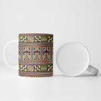 Maori Matariki Ceramic Mug Yellow Galaxy Aesthetic Koru Art