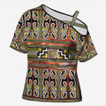 Maori Matariki Cross Shoulder Shirt Yellow Galaxy Aesthetic Koru Art