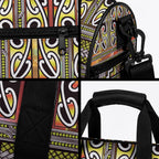Maori Matariki Duffle Bag Yellow Galaxy Aesthetic Koru Art