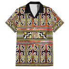 Maori Matariki Family Matching Off Shoulder Maxi Dress and Hawaiian Shirt Yellow Galaxy Aesthetic Koru Art