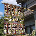 Maori Matariki Garden Flag Yellow Galaxy Aesthetic Koru Art