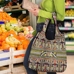 Maori Matariki Grocery Bag Yellow Galaxy Aesthetic Koru Art
