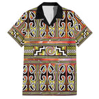 Maori Matariki Hawaiian Shirt Yellow Galaxy Aesthetic Koru Art