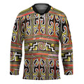 Maori Matariki Hockey Jersey Yellow Galaxy Aesthetic Koru Art