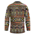 Maori Matariki Hockey Jersey Yellow Galaxy Aesthetic Koru Art
