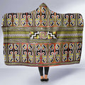 Maori Matariki Hooded Blanket Yellow Galaxy Aesthetic Koru Art