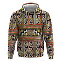 Maori Matariki Hoodie Yellow Galaxy Aesthetic Koru Art