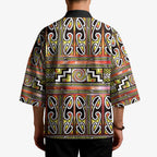 Maori Matariki Kimono Yellow Galaxy Aesthetic Koru Art