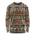 Maori Matariki Long Sleeve Shirt Yellow Galaxy Aesthetic Koru Art