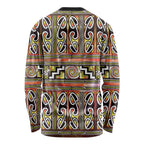 Maori Matariki Long Sleeve Shirt Yellow Galaxy Aesthetic Koru Art