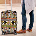 Maori Matariki Luggage Cover Yellow Galaxy Aesthetic Koru Art