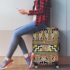 Maori Matariki Luggage Cover Yellow Galaxy Aesthetic Koru Art