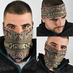 Maori Matariki Neck Gaiter Yellow Galaxy Aesthetic Koru Art