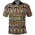 Maori Matariki Polo Shirt Yellow Galaxy Aesthetic Koru Art