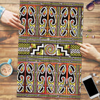 Maori Matariki Puzzle Yellow Galaxy Aesthetic Koru Art