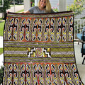Maori Matariki Quilt Yellow Galaxy Aesthetic Koru Art