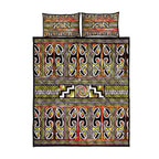 Maori Matariki Quilt Bed Set Yellow Galaxy Aesthetic Koru Art