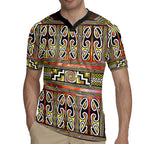 Maori Matariki Rugby Jersey Yellow Galaxy Aesthetic Koru Art