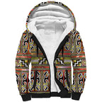 Maori Matariki Sherpa Hoodie Yellow Galaxy Aesthetic Koru Art