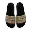 Maori Matariki Slide Sandals Yellow Galaxy Aesthetic Koru Art