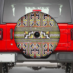 Maori Matariki Spare Tire Cover Yellow Galaxy Aesthetic Koru Art