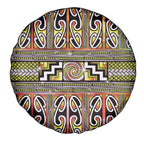 Maori Matariki Spare Tire Cover Yellow Galaxy Aesthetic Koru Art