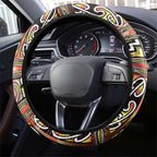 Maori Matariki Steering Wheel Cover Yellow Galaxy Aesthetic Koru Art