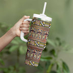 Maori Matariki Tumbler With Handle Yellow Galaxy Aesthetic Koru Art