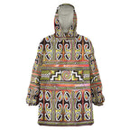Maori Matariki Wearable Blanket Hoodie Yellow Galaxy Aesthetic Koru Art