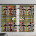 Maori Matariki Window Curtain Yellow Galaxy Aesthetic Koru Art