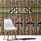 Maori Matariki Window Curtain Yellow Galaxy Aesthetic Koru Art