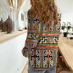 Maori Matariki Women Casual Shirt Yellow Galaxy Aesthetic Koru Art